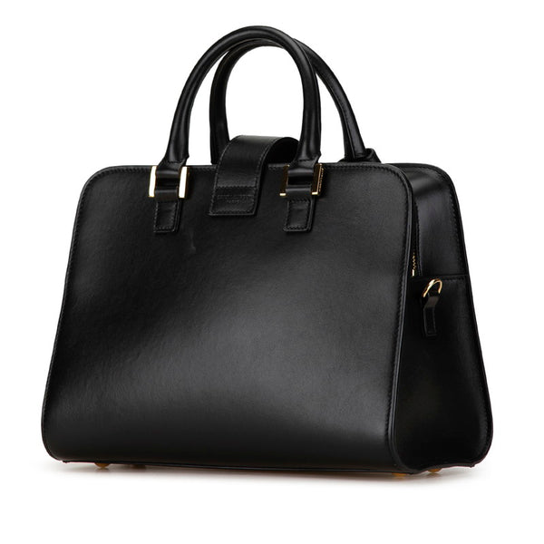 サンローラン ベイビーカバス ハンドバッグ ショルダーバッグ 2WAY 568853 ブラック レザー レディース SAINT LAURENT 【中古】