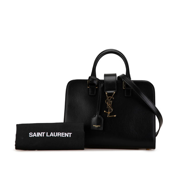 サンローラン ベイビーカバス ハンドバッグ ショルダーバッグ 2WAY 568853 ブラック レザー レディース SAINT LAURENT 【中古】