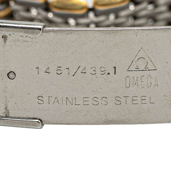 オメガ デビル 腕時計 395.0875.2 クオーツ ゴールド文字盤 ステンレススチール メンズ OMEGA 【中古】