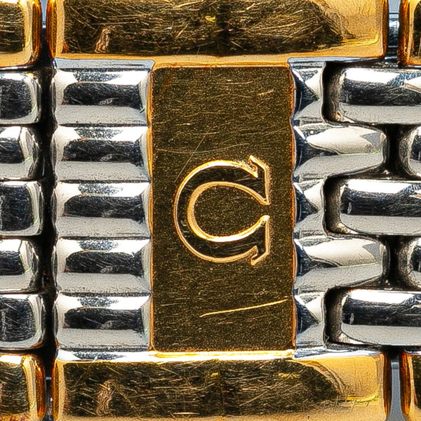 オメガ デビル 腕時計 395.0875.2 クオーツ ゴールド文字盤 ステンレススチール メンズ OMEGA 【中古】