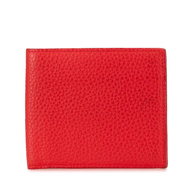 ボッテガヴェネタ 二つ折り財布 レッド レザー レディース BOTTEGAVENETA 【中古】
