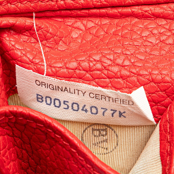 ボッテガヴェネタ 二つ折り財布 レッド レザー レディース BOTTEGAVENETA 【中古】