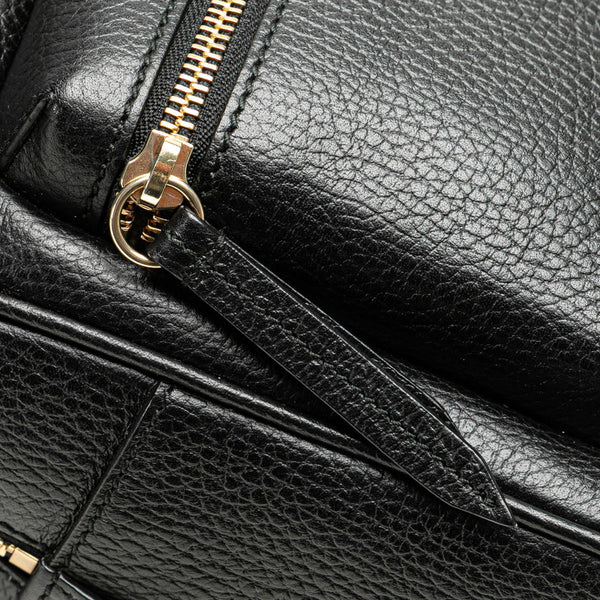 グッチ ソーホー インターロッキングG リュック バックパック 536192 ブラック レザー レディース GUCCI 【中古】