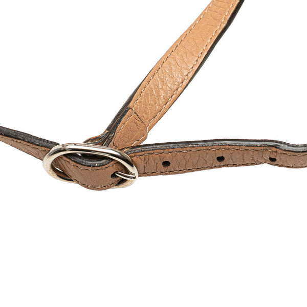 グッチ バンブー デイリー 斜め掛け ショルダーバッグ 370826 ブラウン レザー レディース GUCCI 【中古】