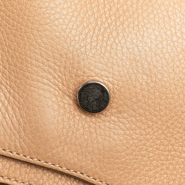 グッチ バンブー デイリー 斜め掛け ショルダーバッグ 370826 ブラウン レザー レディース GUCCI 【中古】