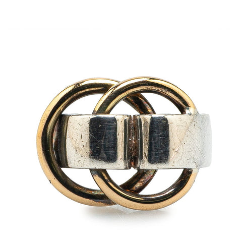 エルメス ドゥザノー リング 指輪 SV925 シルバー K18YG イエローゴールド レディース HERMES 【中古】