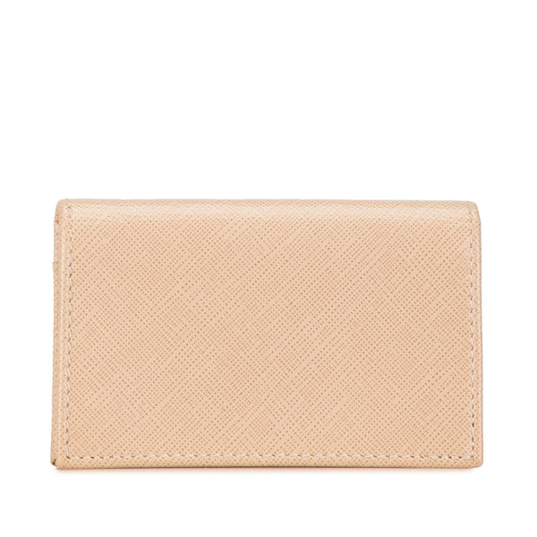 サルヴァトーレフェラガモ ガンチーニ カードケース 名刺入れ ピンクベージュ レザー レディース Salvatore Ferragamo 【中古】