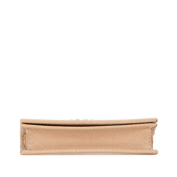 サルヴァトーレフェラガモ ガンチーニ カードケース 名刺入れ ピンクベージュ レザー レディース Salvatore Ferragamo 【中古】