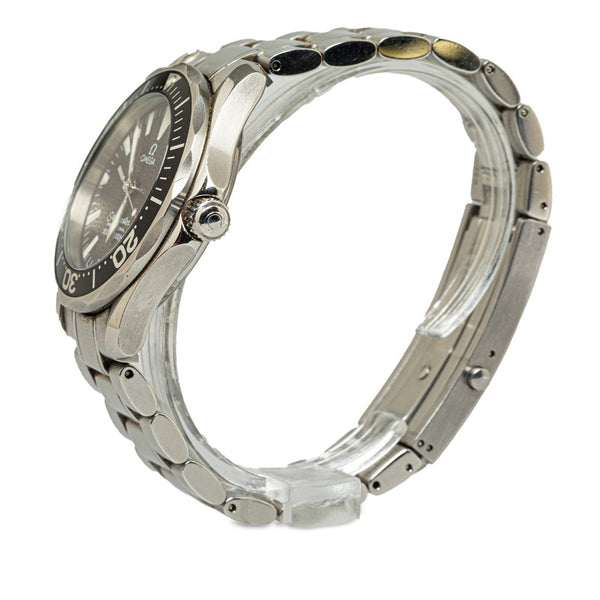 オメガ シーマスター300 プロフェッショナル 腕時計 2262.50 クオーツ ブラック文字盤 ステンレススチール レディース OMEGA 【中古】