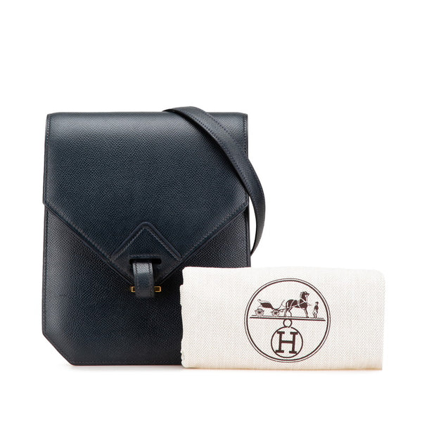 エルメス スーリー 斜め掛け ショルダーバッグ ネイビー クシュベル レディース HERMES 【中古】