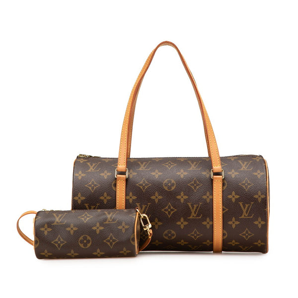 ルイ ヴィトン モノグラム パピヨン30 ハンドバッグ M51385 ブラウン PVC レザー レディース LOUIS VUITTON 【中古】