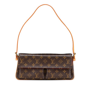 ルイ ヴィトン モノグラム ヴィバシテMM  ワンショルダーバッグ M51164 ブラウン PVC レザー レディース LOUIS VUITTON 【中古】