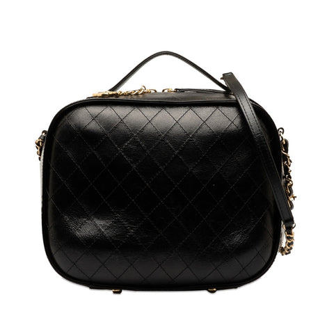 シャネル ビコローレ チェーン ハンドバッグ ショルダーバッグ ブラック ゴールド レザー レディース CHANEL 【中古】