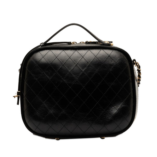 シャネル ビコローレ チェーン ハンドバッグ ショルダーバッグ ブラック ゴールド レザー レディース CHANEL 【中古】