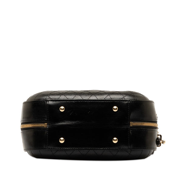シャネル ビコローレ チェーン ハンドバッグ ショルダーバッグ ブラック ゴールド レザー レディース CHANEL 【中古】