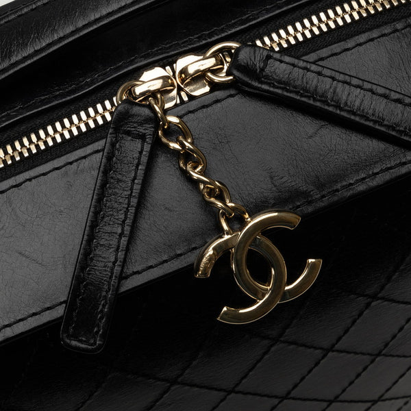 シャネル ビコローレ チェーン ハンドバッグ ショルダーバッグ ブラック ゴールド レザー レディース CHANEL 【中古】