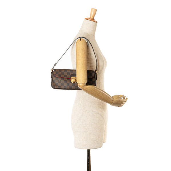 ルイ ヴィトン ダミエ ラヴェッロPM ショルダーバッグ N60007 ブラウン PVC レザー レディース LOUIS VUITTON 【中古】