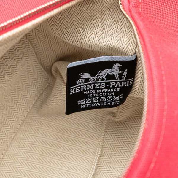 エルメス ブリッドアブラックPM ハンドバッグ ピンク オレンジ キャンバス  HERMES 【中古】