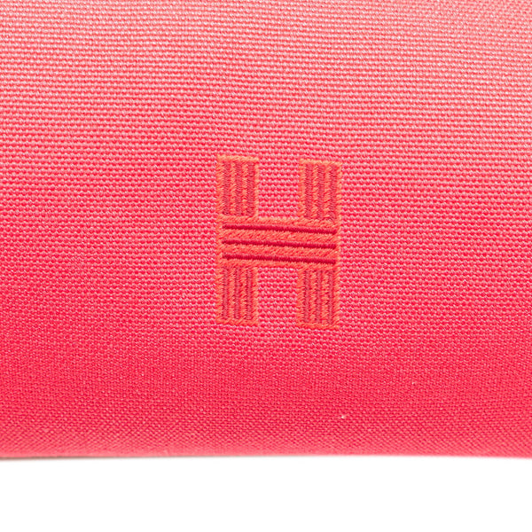 エルメス ブリッドアブラックPM ハンドバッグ ピンク オレンジ キャンバス  HERMES 【中古】