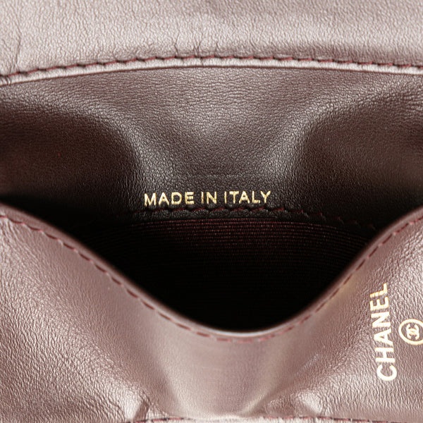 シャネル ココマーク マトラッセ 三つ折り財布 ブラック キャビアスキン レディース CHANEL 【中古】