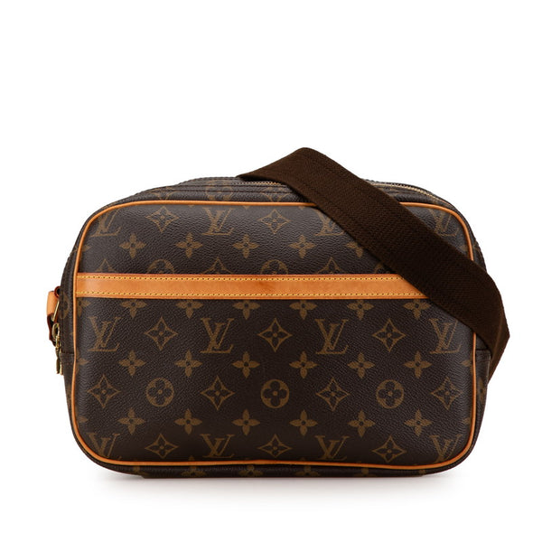 ルイ ヴィトン モノグラム  リポーターPM 斜め掛け ショルダーバッグ  M45254 ブラウン PVC レザー レディース LOUIS VUITTON 【中古】