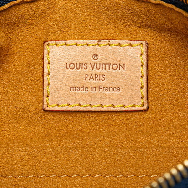 ルイ ヴィトン モノグラム デニム バギーPM ショルダーバッグ M95049 ブルー デニム レザー レディース LOUIS VUITTON 【中古】