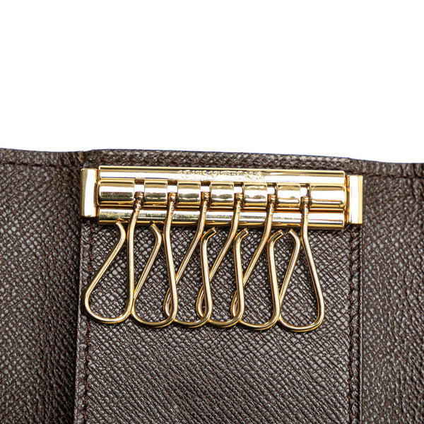 ルイ ヴィトン ダミエ ミュルティクレ6 キーケース N62630 ブラウン PVC レザー レディース LOUIS VUITTON 【中古】