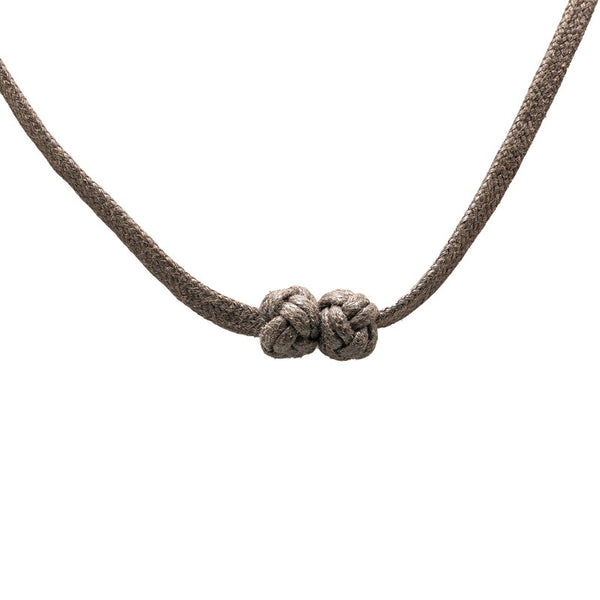 エルメス トンキン ネックレス オレンジ ブラウン バッファローホーン ラッカー レディース HERMES 【中古】