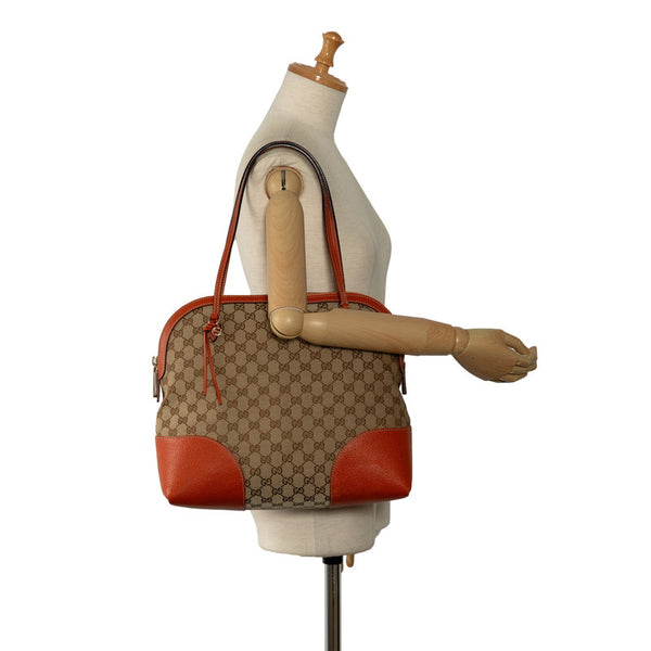 グッチ GGキャンバス ショルダーバッグ 323673 ベージュ オレンジ キャンバス レザー レディース GUCCI 【中古】