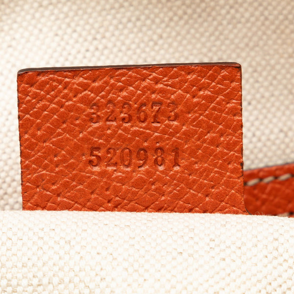 グッチ GGキャンバス ショルダーバッグ 323673 ベージュ オレンジ キャンバス レザー レディース GUCCI 【中古】