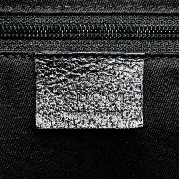 グッチ GGキャンバス トートバッグ ハンドバッグ ブラック キャンバス レザー レディース GUCCI 【中古】
