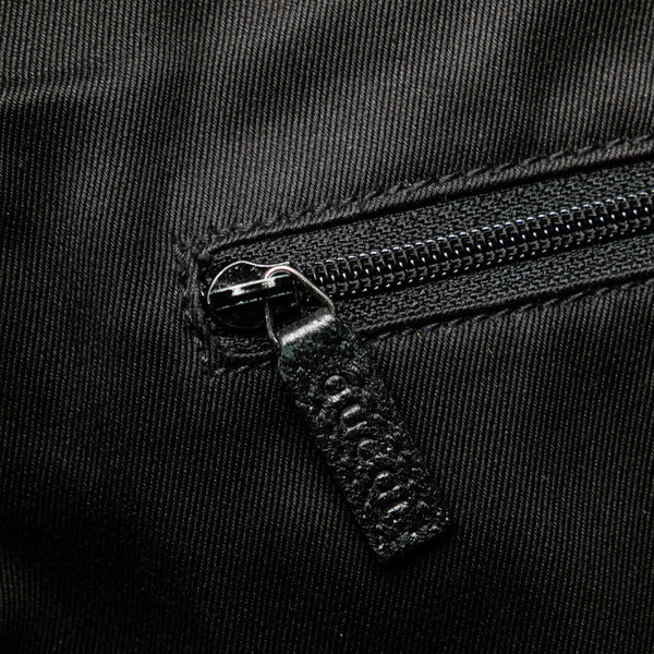 グッチ GGキャンバス トートバッグ ハンドバッグ ブラック キャンバス レザー レディース GUCCI 【中古】