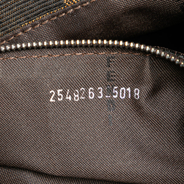フェンディ ズッカ マンマバケット ワンショルダーバッグ ハンドバッグ 26325 ブラウン キャンバス レザー レディース FENDI 【中古】