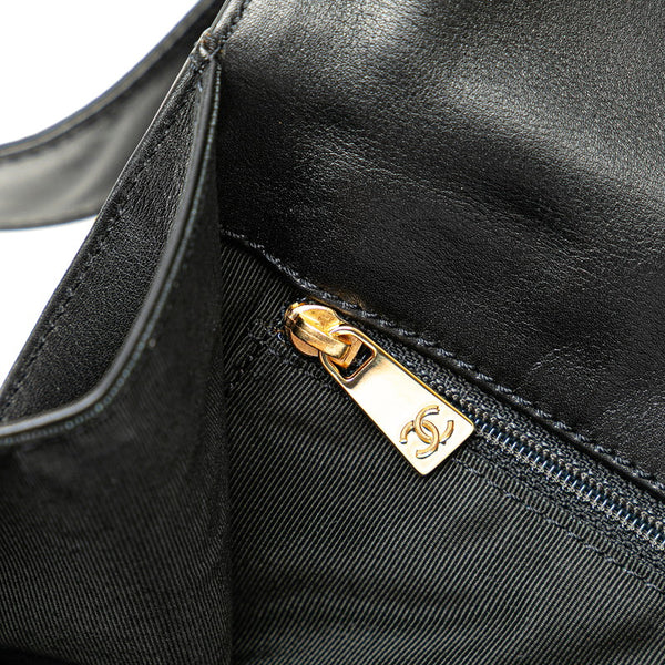 シャネル ココマーク リュック バックパック ブラック ラムスキン レディース CHANEL 【中古】