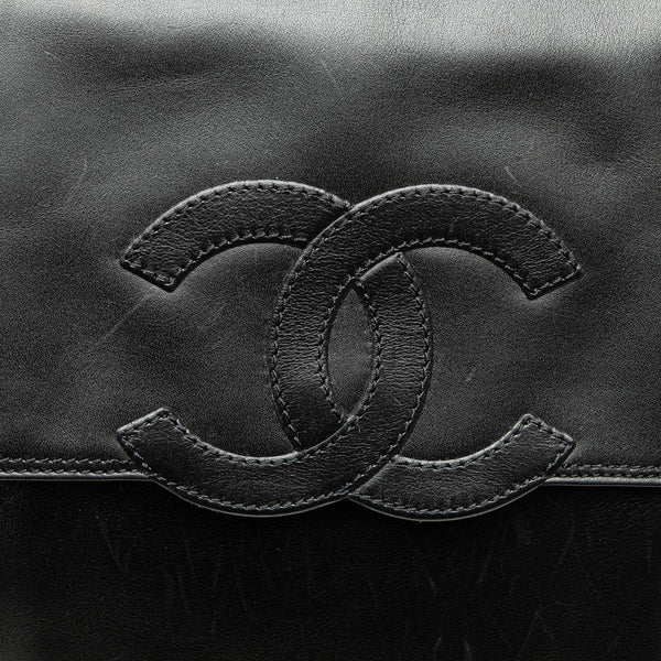 シャネル ココマーク リュック バックパック ブラック ラムスキン レディース CHANEL 【中古】