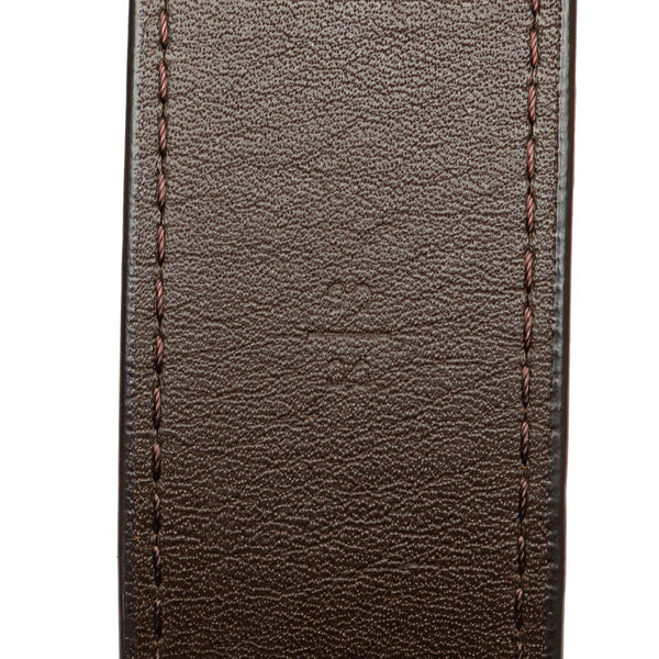 ルイ ヴィトン ダミエ サンチュール キャレ ベルト サイズ：90/36 M6944V ブラウン ゴールド PVC メッキ メンズ LOUIS VUITTON 【中古】