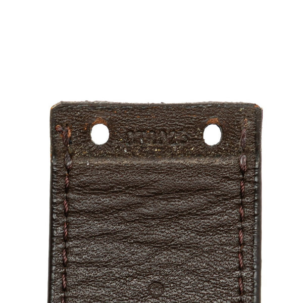 ルイ ヴィトン ダミエ サンチュール キャレ ベルト サイズ：90/36 M6944V ブラウン ゴールド PVC メッキ メンズ LOUIS VUITTON 【中古】