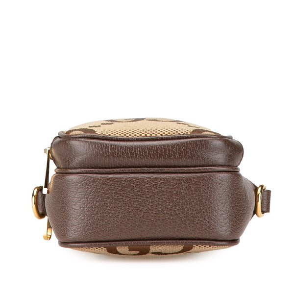 グッチ ジャンボGG ハンドバッグ ショルダーバッグ 2WAY 696072 ブラウン キャンバス レザー レディース GUCCI 【中古】