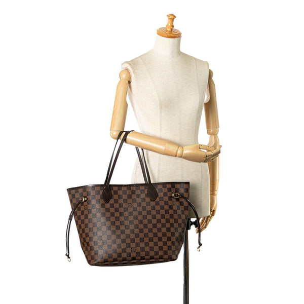 ルイ ヴィトン ダミエ ネヴァーフルMM トートバッグ ハンドバッグ N51105 ブラウン PVC レザー レディース LOUIS VUITTON 【中古】