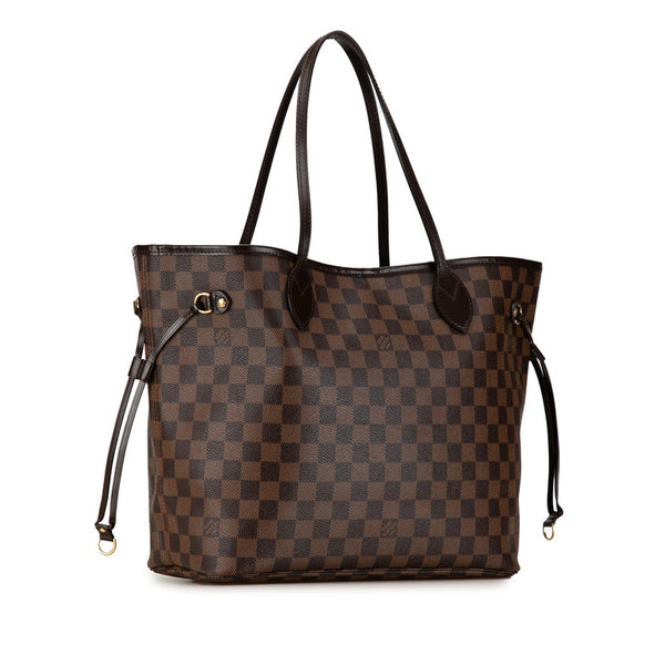 ルイ ヴィトン ダミエ ネヴァーフルMM トートバッグ ハンドバッグ N51105 ブラウン PVC レザー レディース LOUIS VUITTON 【中古】