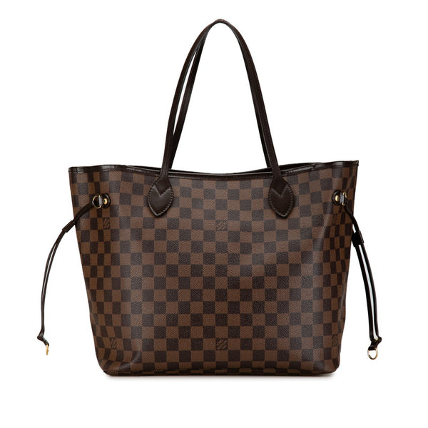 ルイ ヴィトン ダミエ ネヴァーフルMM トートバッグ ハンドバッグ N51105 ブラウン PVC レザー レディース LOUIS VUITTON 【中古】