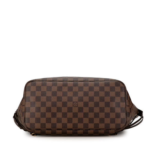 ルイ ヴィトン ダミエ ネヴァーフルMM トートバッグ ハンドバッグ N51105 ブラウン PVC レザー レディース LOUIS VUITTON 【中古】
