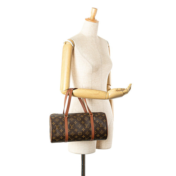 ルイ ヴィトン モノグラム パピヨンGM ハンドバッグ M51365 ブラウン PVC レザー レディース LOUIS VUITTON 【中古】