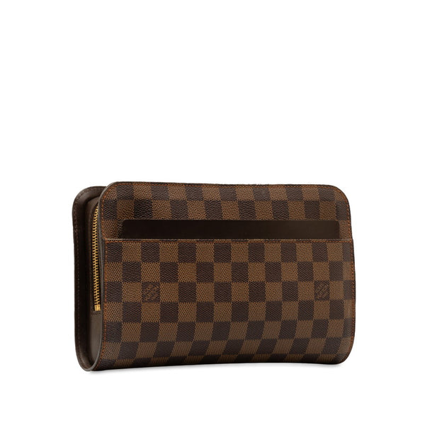 ルイ ヴィトン ダミエ サンルイ セカンドバッグ N51993 ブラウン PVC レザー レディース LOUIS VUITTON 【中古】