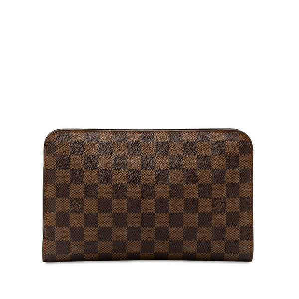 ルイ ヴィトン ダミエ サンルイ セカンドバッグ N51993 ブラウン PVC レザー レディース LOUIS VUITTON 【中古】