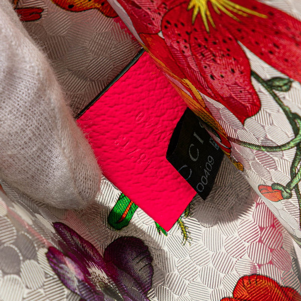 グッチ フローラ テクスチャード ハンドバッグ トートバッグ 548713  クリア ピンク マルチカラー ビニール レザー レディース GUCCI 【中古】