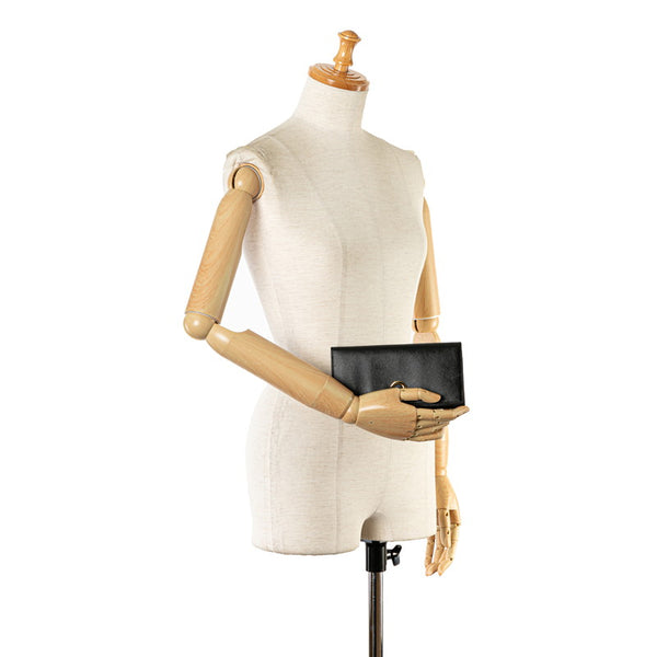 サルヴァトーレフェラガモ ガンチーニ 長財布 ブラック レザー レディース Salvatore Ferragamo 【中古】