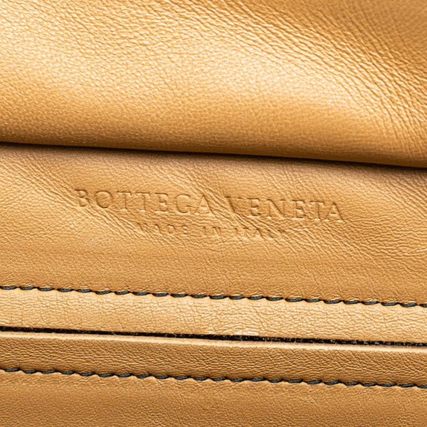 ボッテガヴェネタ イントレチャート ハンドバッグ ブラウン ベージュ レザー レディース BOTTEGAVENETA 【中古】