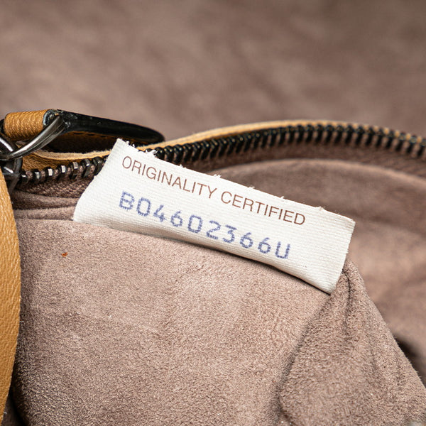 ボッテガヴェネタ イントレチャート ハンドバッグ ブラウン ベージュ レザー レディース BOTTEGAVENETA 【中古】