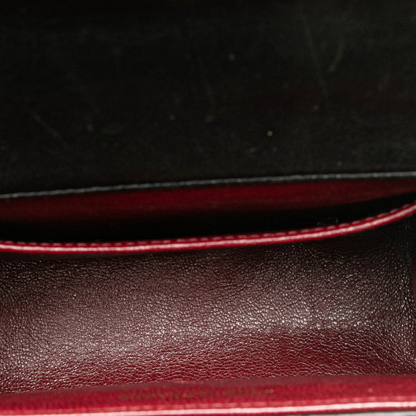 シャネル トップハンドル 親子バッグ ハンドバッグ ブラック ラムスキン レディース CHANEL 【中古】